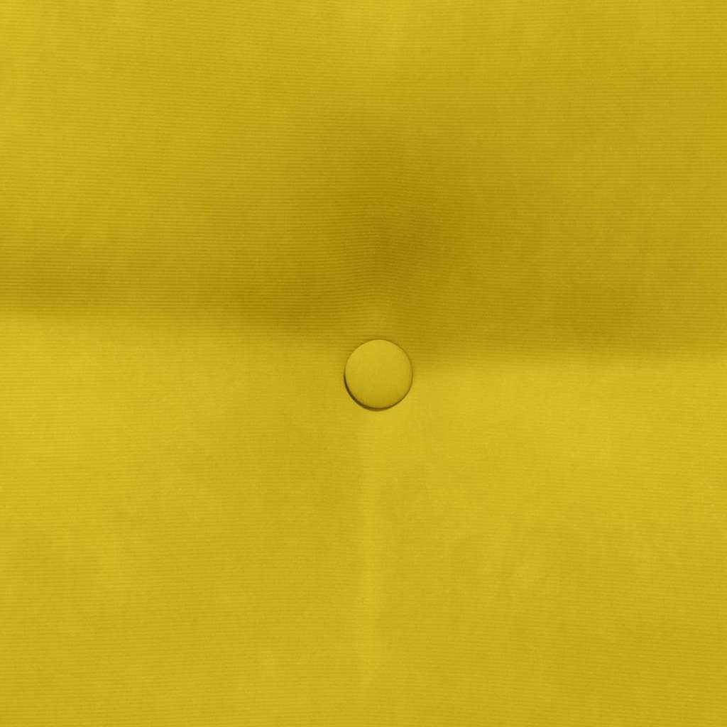 Hátpárna sárga 45 x 24 x 50 cm bársony