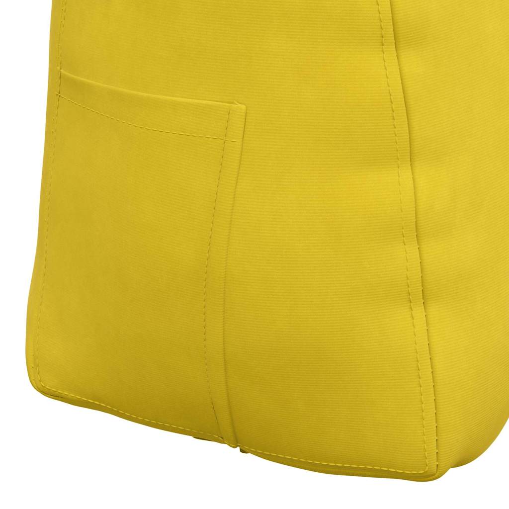 Hátpárna sárga 45 x 24 x 50 cm bársony