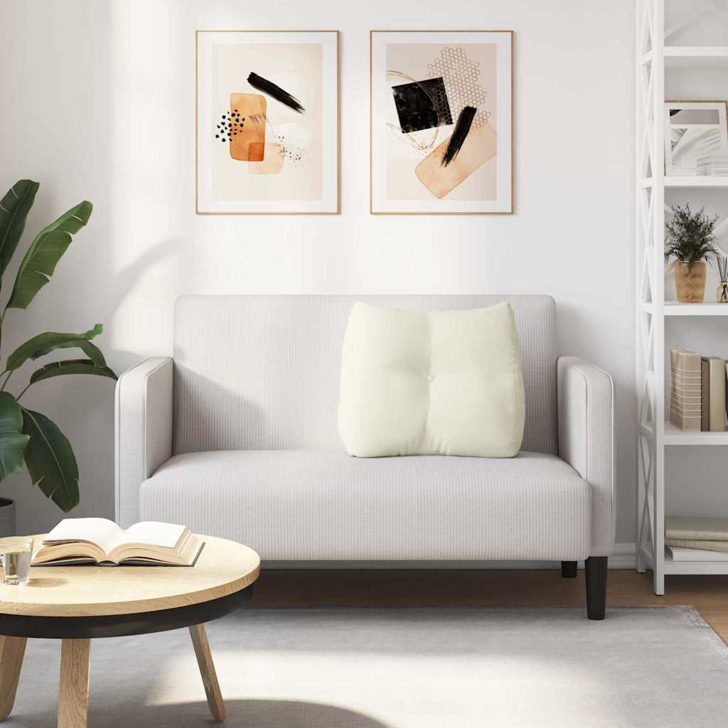 Hátpárna krém 60 x 24 x 50 cm bársony