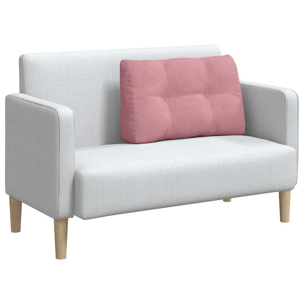 Hátpárna rózsaszín 80 x 24 x 50 cm bársony