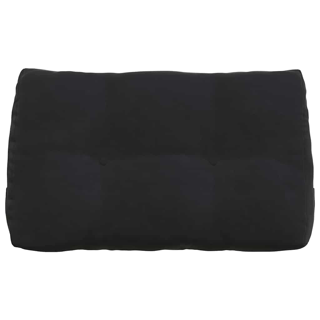 Hátpárna fekete 80 x 24 x 50 cm bársony