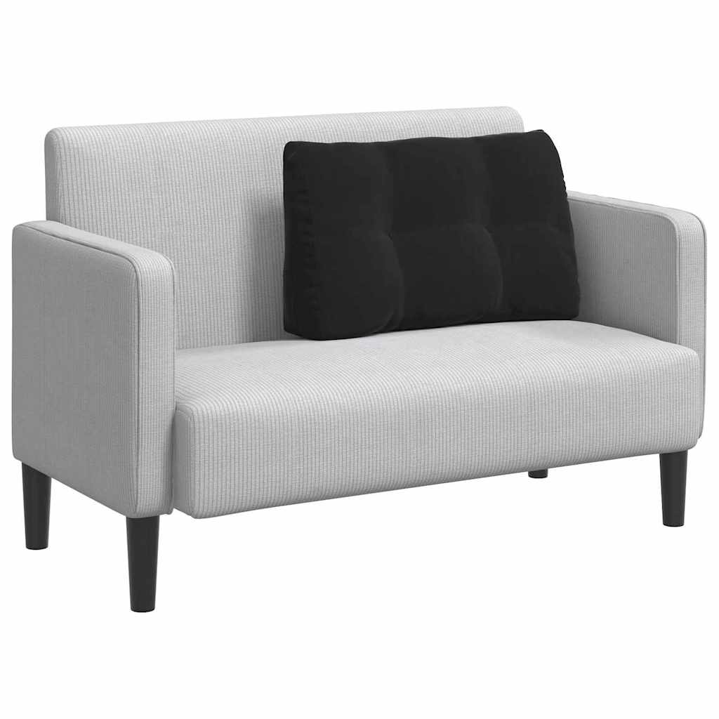 Hátpárna fekete 80 x 24 x 50 cm bársony