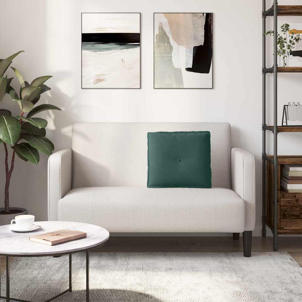 Hátpárna sötétzöld 50 x 45 cm bársonyos szövet