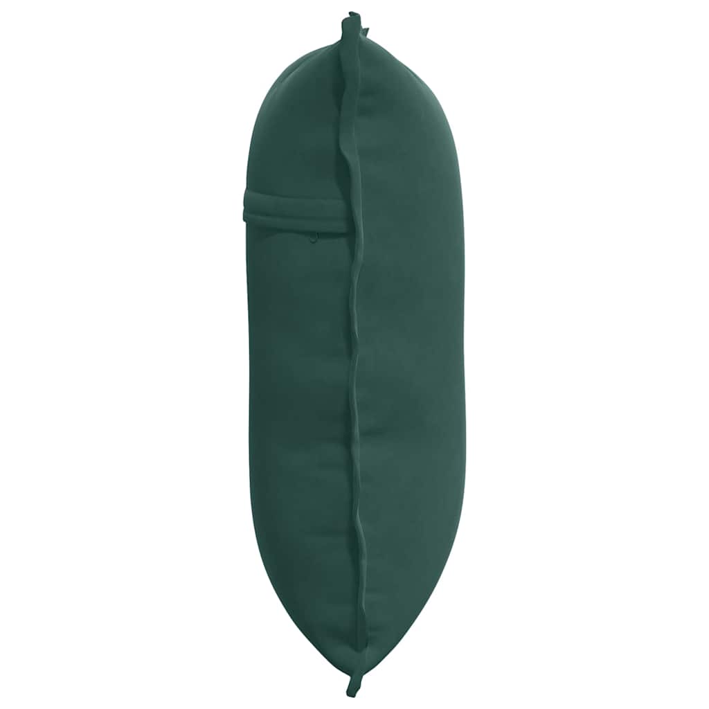 Hátpárna sötétzöld 60 x 50 cm bársonyos szövet