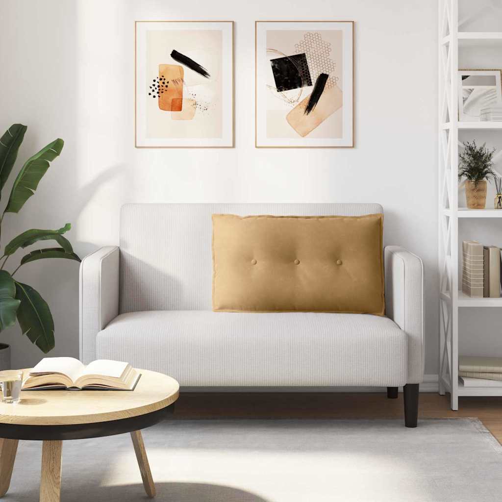 Hátpárna barna 80 x 50 cm bársonyos szövet