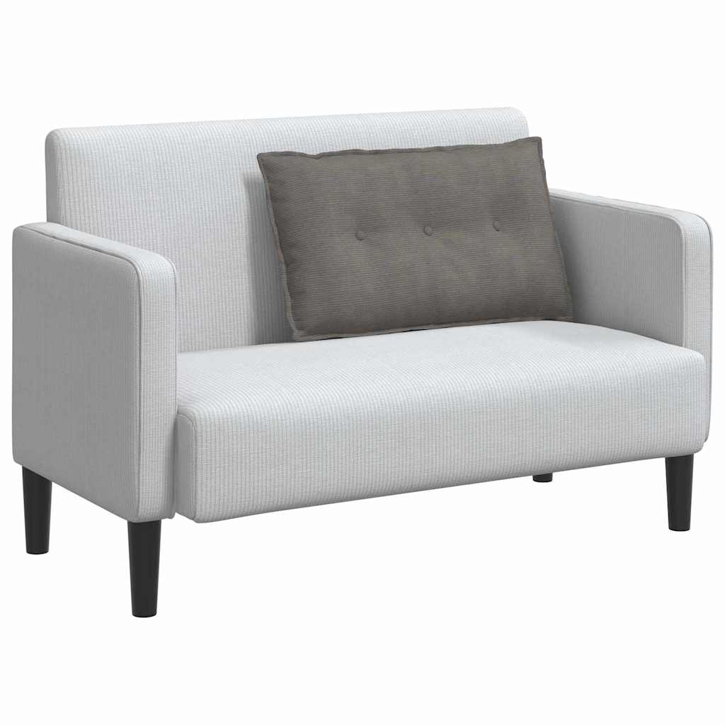 Hátpárna világosszürke 80 x 50 cm bársonyos szövet