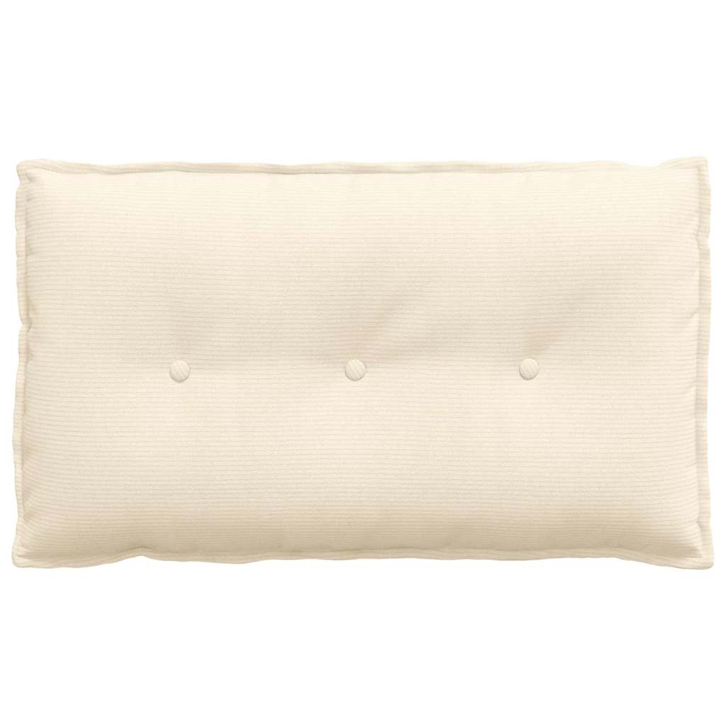 Hátpárna krém 80 x 50 cm bársonyos szövet
