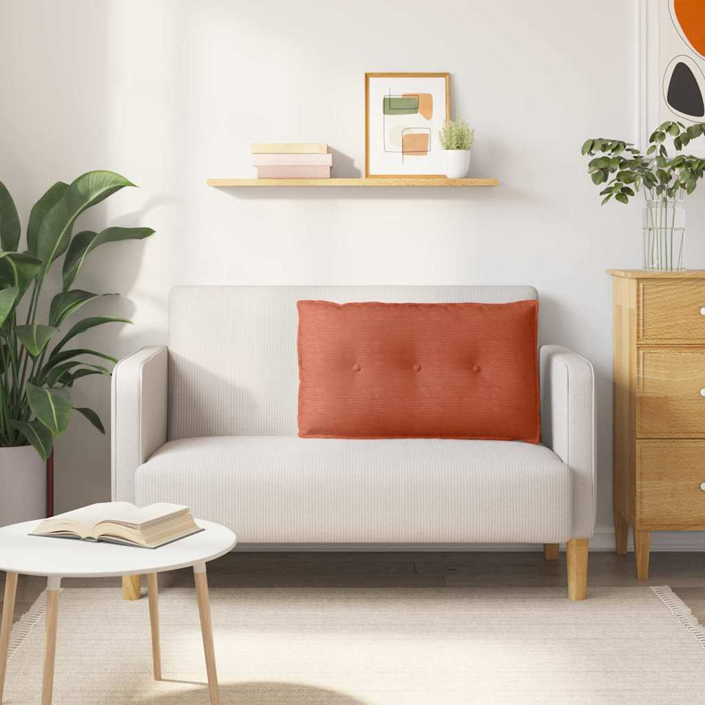 Hátpárna piros narancs 80 x 50 cm bársonyos szövet