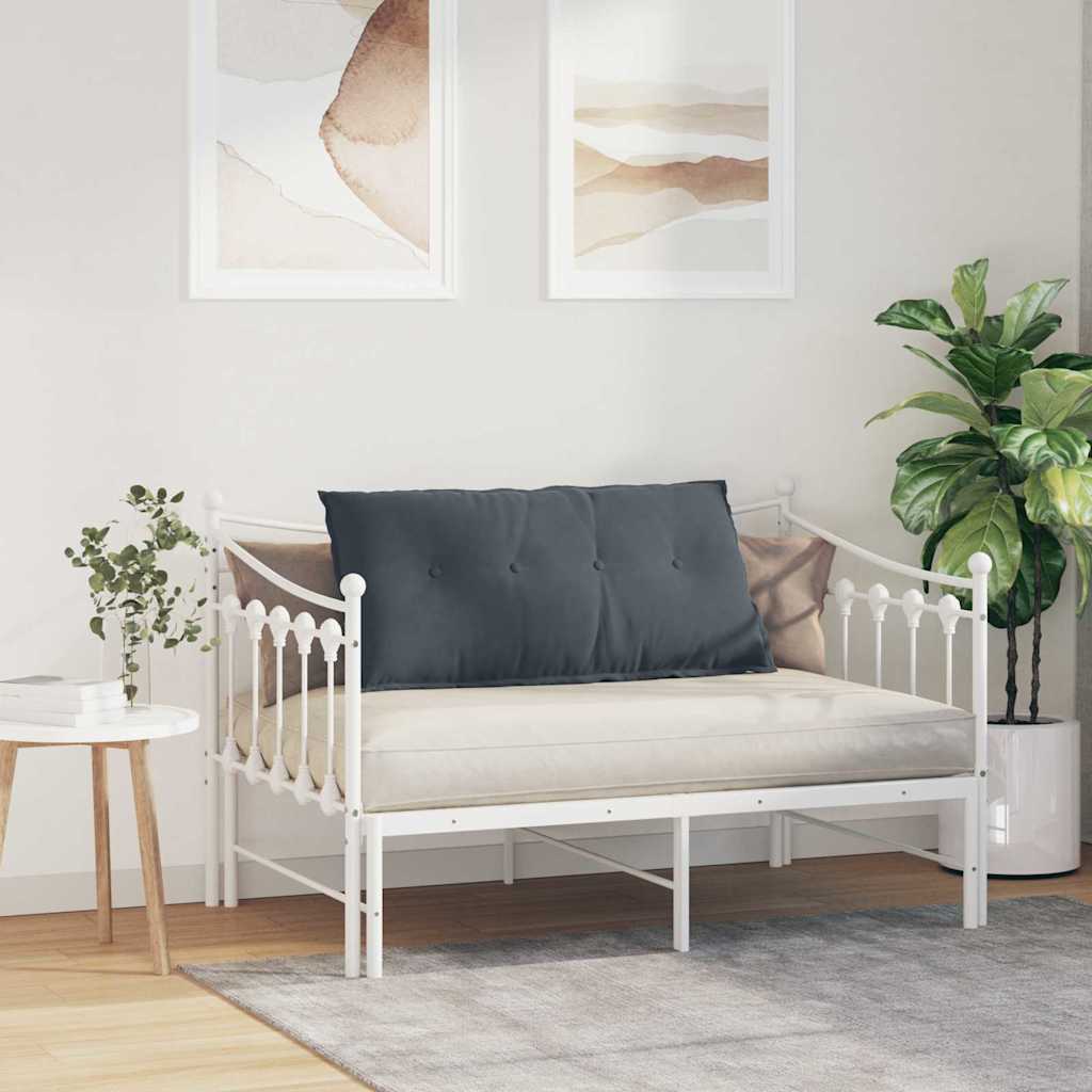 Hátpárna sötétszürke 100 x 50 cm bársonyos szövet