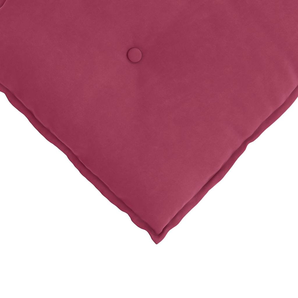 Hátpárna bordó 140 x 50 cm bársonyos szövet