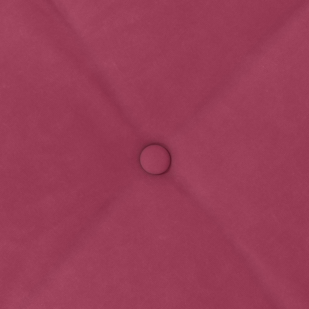 Hátpárna bordó 140 x 50 cm bársonyos szövet