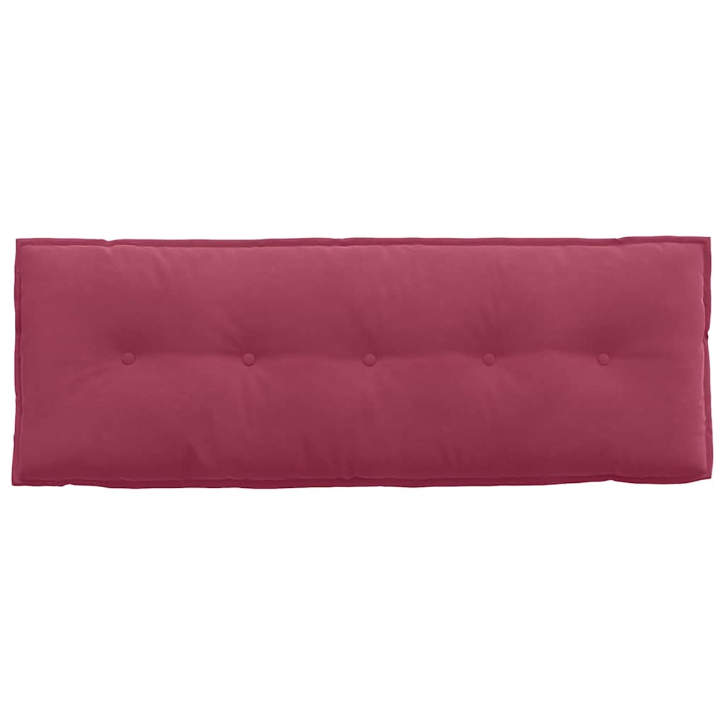 Hátpárna bordó 140 x 50 cm bársonyos szövet