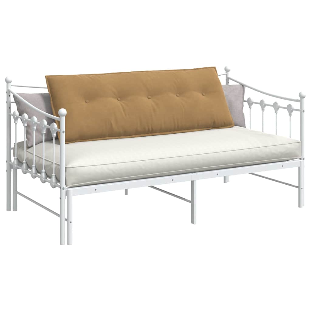 Hátpárna barna 140 x 50 cm bársonyos szövet Hátpárna barna 140 x 50 cm bársonyos szövet