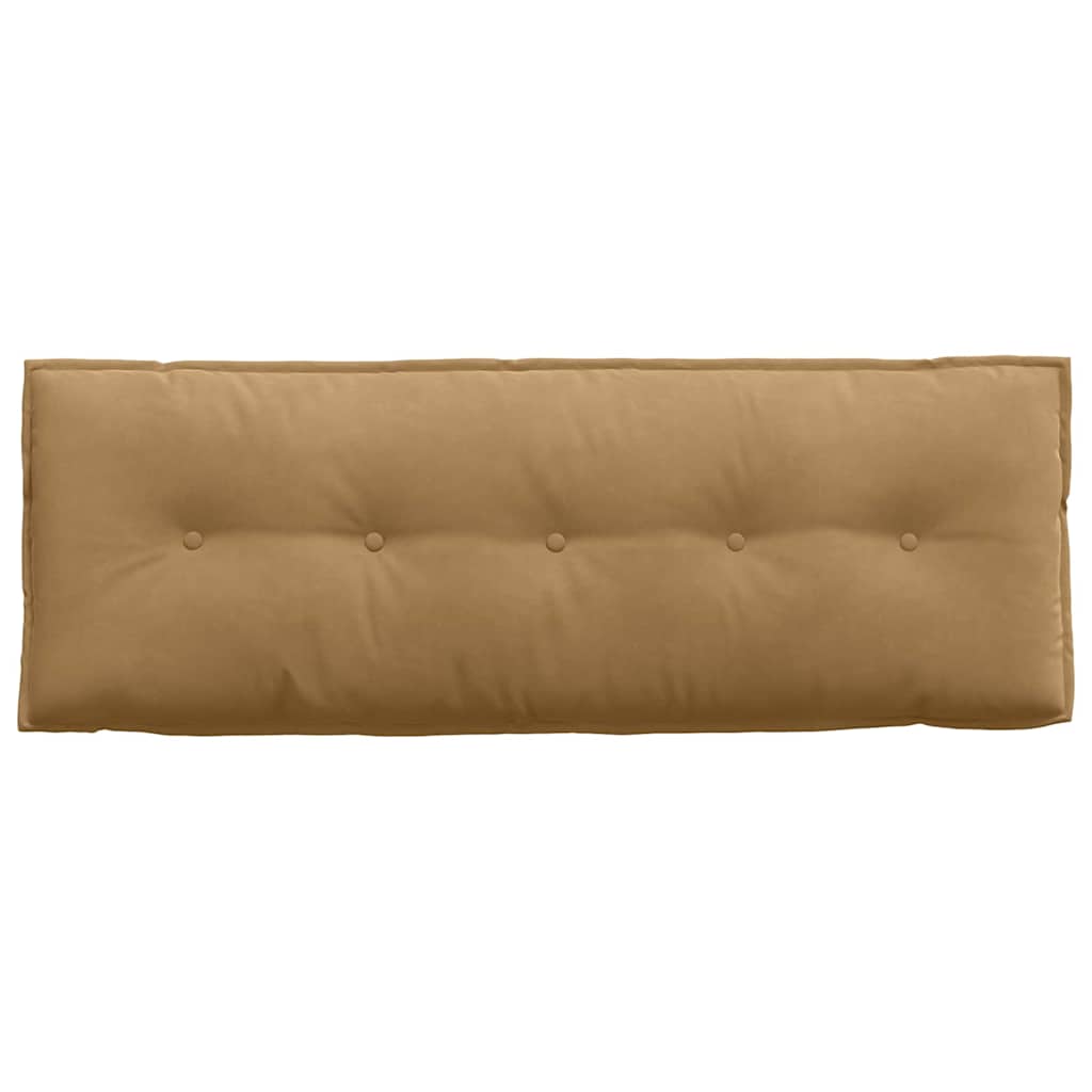 Hátpárna barna 140 x 50 cm bársonyos szövet Hátpárna barna 140 x 50 cm bársonyos szövet