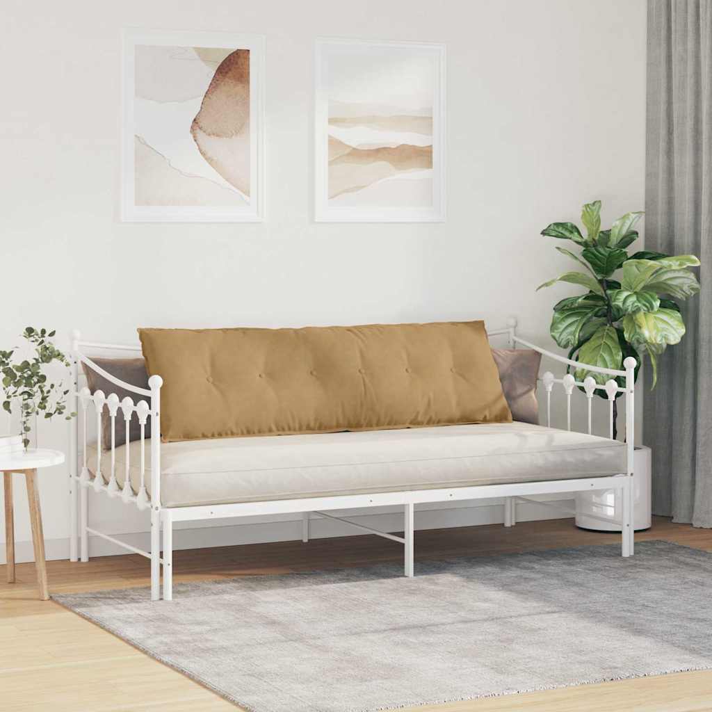 Hátpárna barna 160 x 50 cm bársonyos szövet