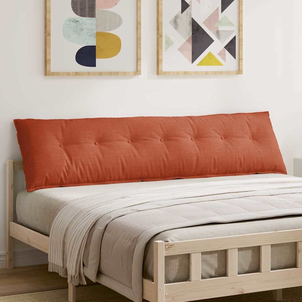 Hátpárna piros narancs 200 x 50 cm bársonyos szövet