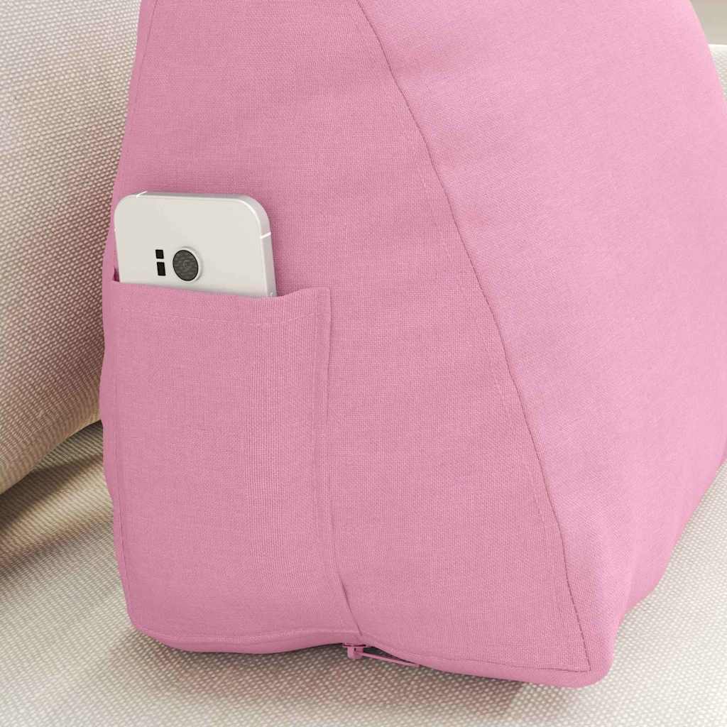 Hátpárna rózsaszín 45 x 20 x 35 cm szövet