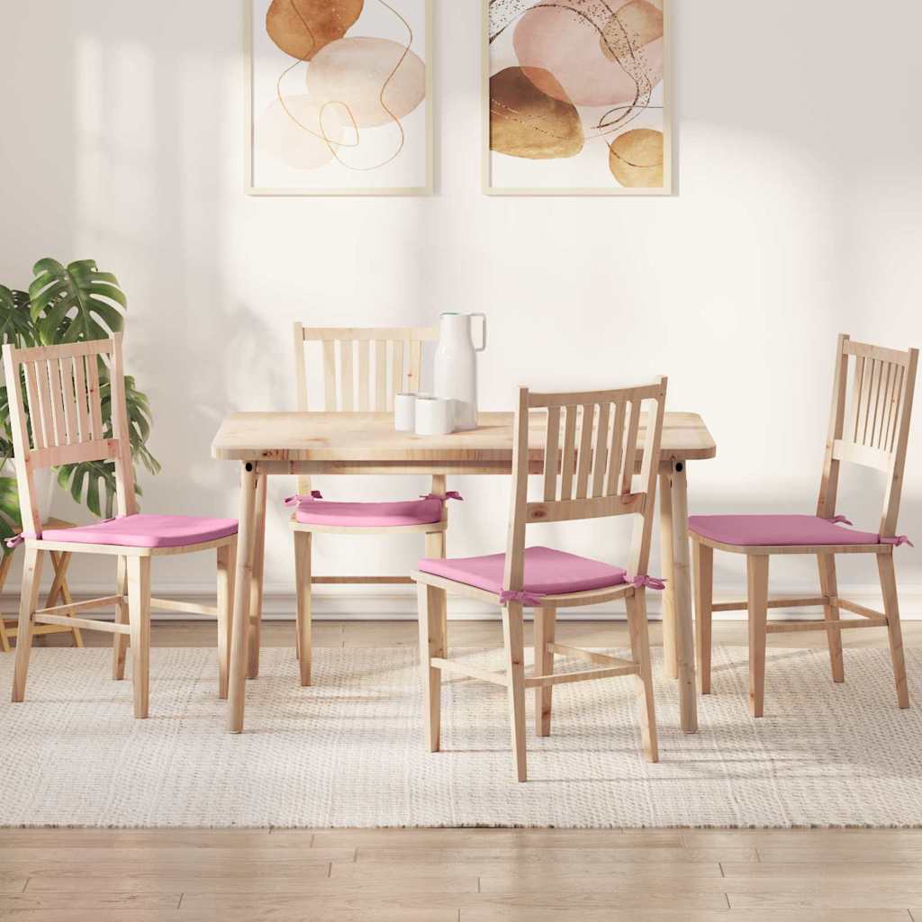 Ülőpárnák 4 pcs rózsaszín 40 x 40 x 3 cm szövet Ülőpárnák 4 pcs rózsaszín 40 x 40 x 3 cm szövet