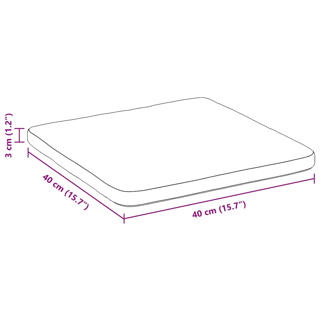 Ülőpárnák 4 pcs rózsaszín 40 x 40 x 3 cm szövet Ülőpárnák 4 pcs rózsaszín 40 x 40 x 3 cm szövet