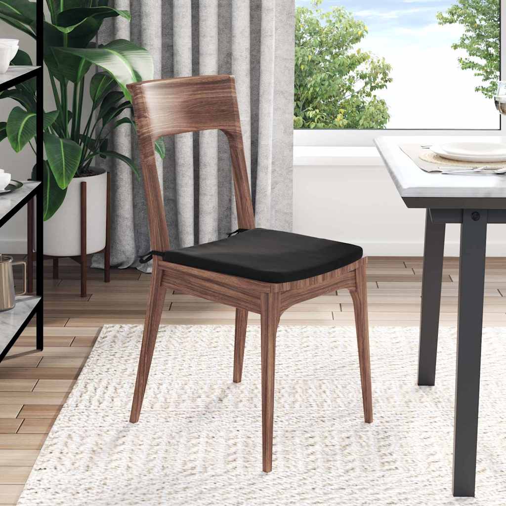 Ülőpárnák 4 pcs fekete 40 x 40 x 3 cm bársony
