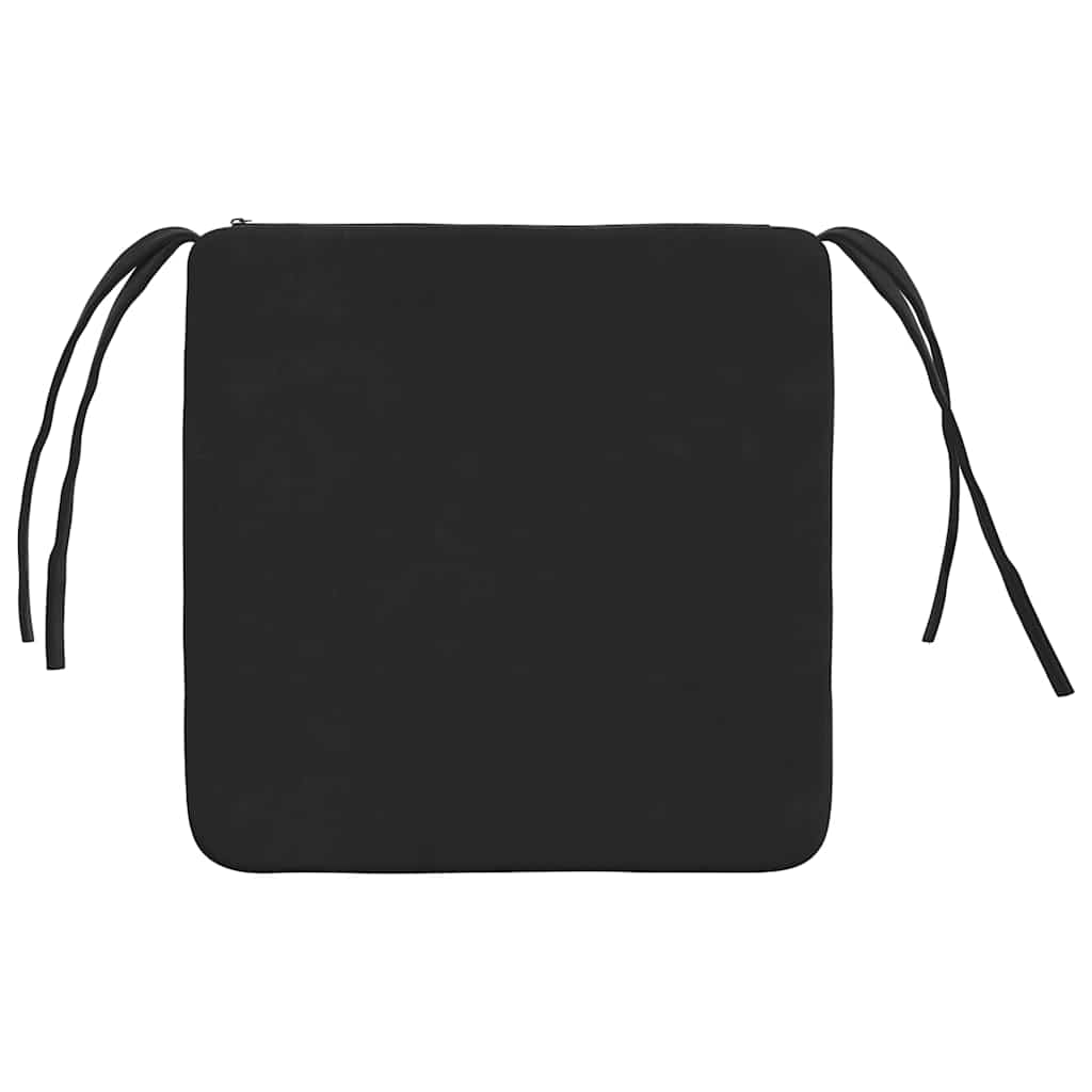 Ülőpárnák 4 pcs fekete 40 x 40 x 3 cm bársony