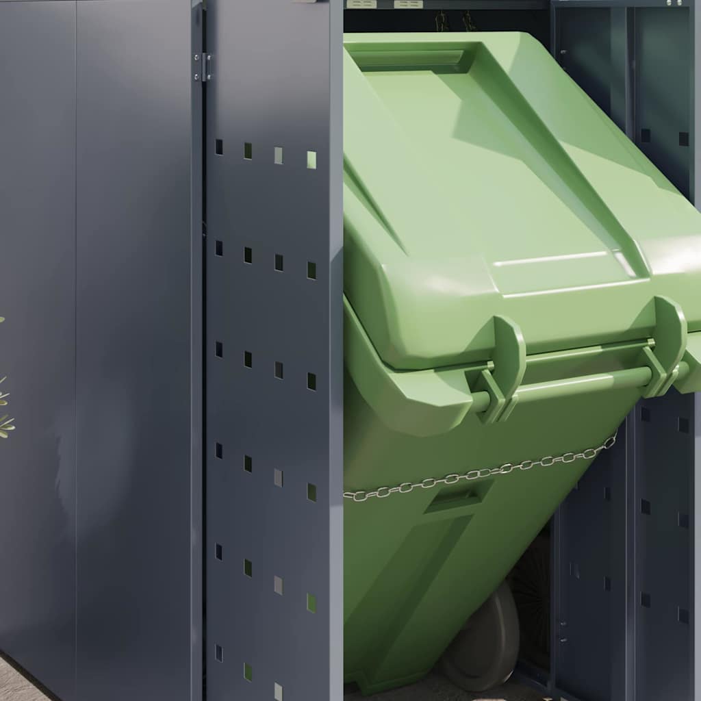 Gurulós kuka tároló 6 kukához világosszürke