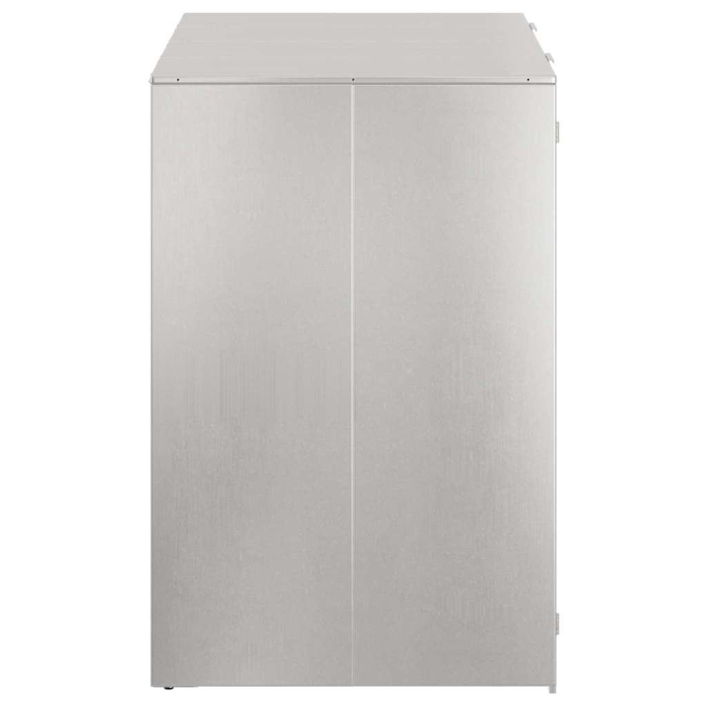 Gurulós kuka tároló 3 kukához ezüst 340 x 77.5 x 115.5 cm