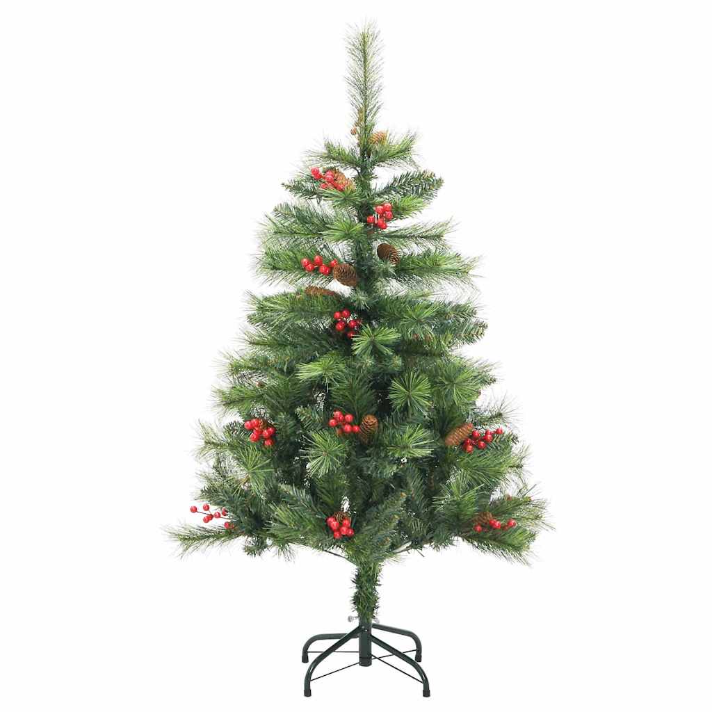 Mű karácsonyfa led -es lámpákkal zöld 150 cm pvc és fém