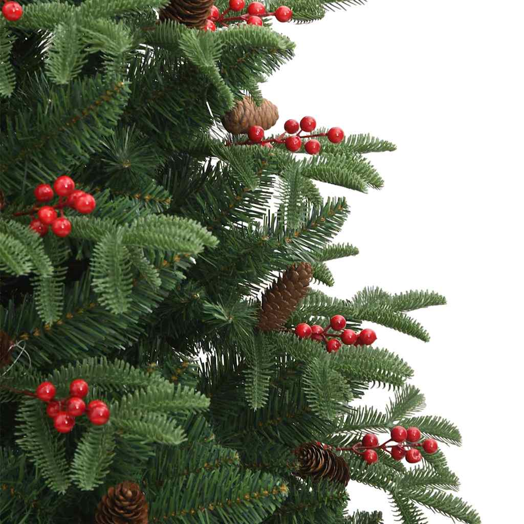 Mű karácsonyfa 300 led-del zöld 180 cm pvc és fém és műanyag