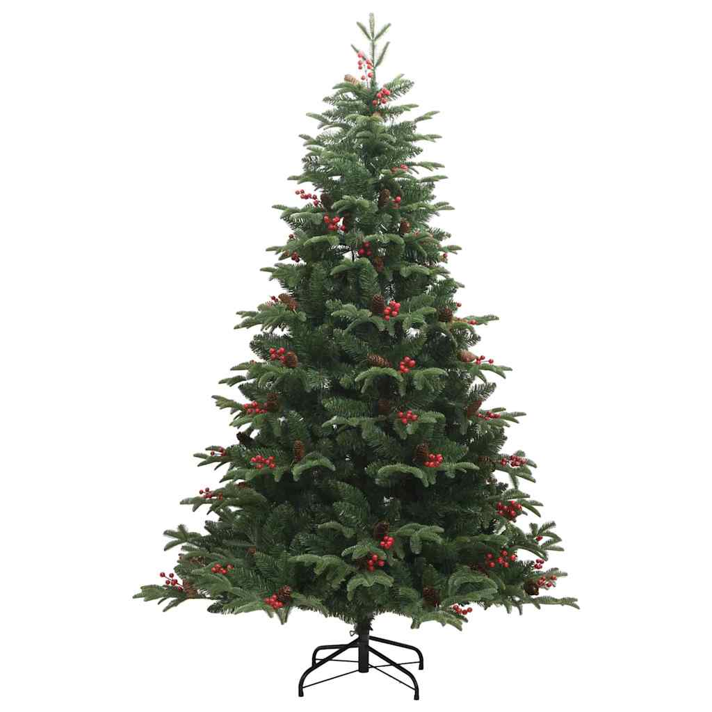 Mű karácsonyfa 300 led-del zöld 180 cm pvc és fém és műanyag
