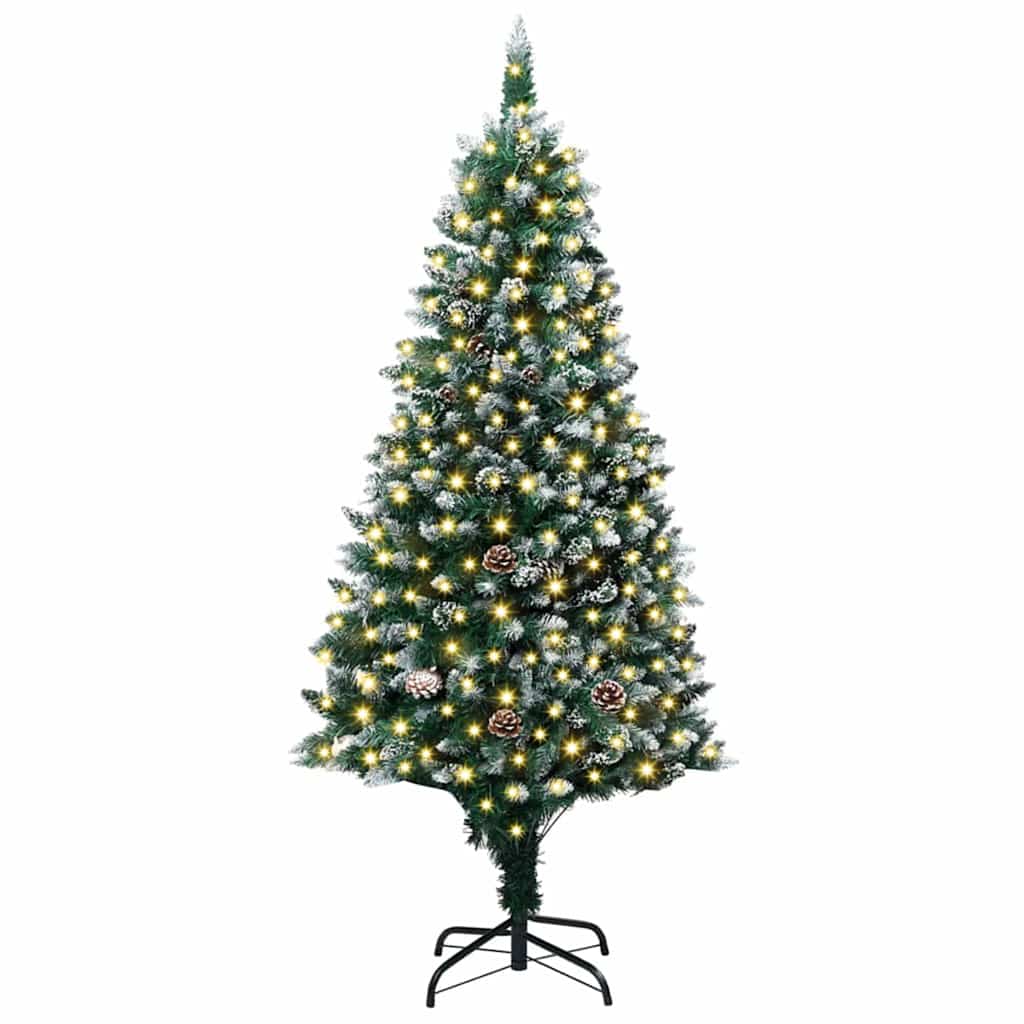 Mű karácsonyfa led -es lámpákkal zöld 180 cm pvc