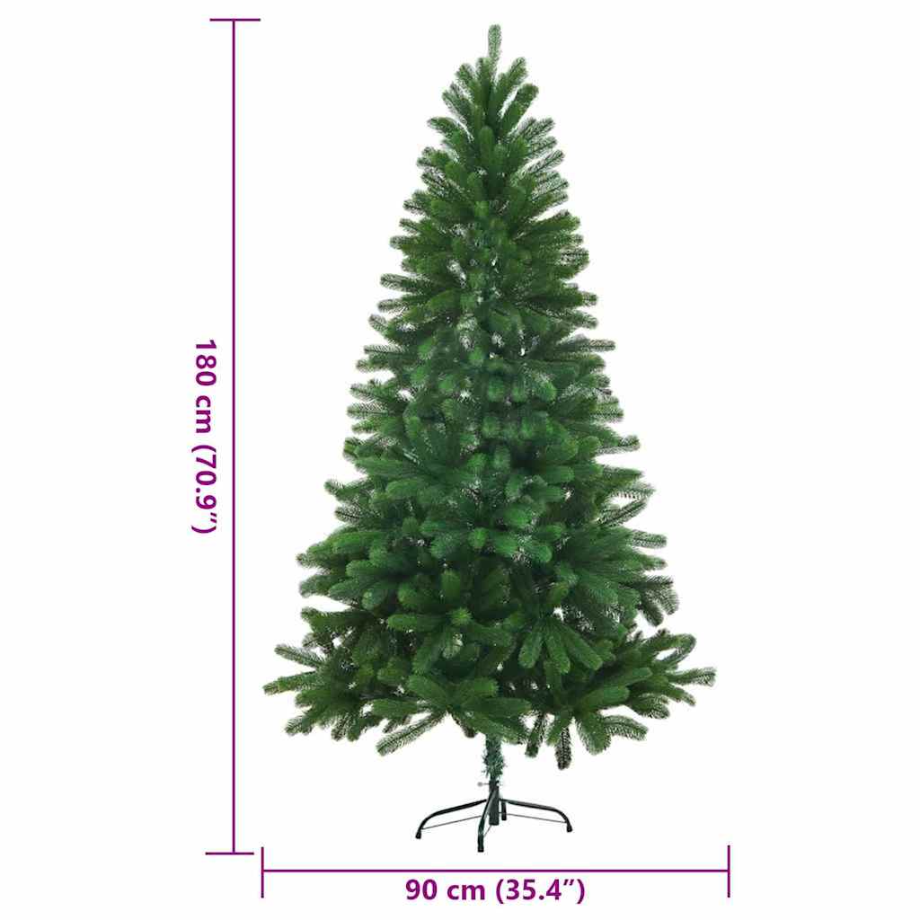 Mű karácsonyfa led -es lámpákkal zöld 180 cm pe