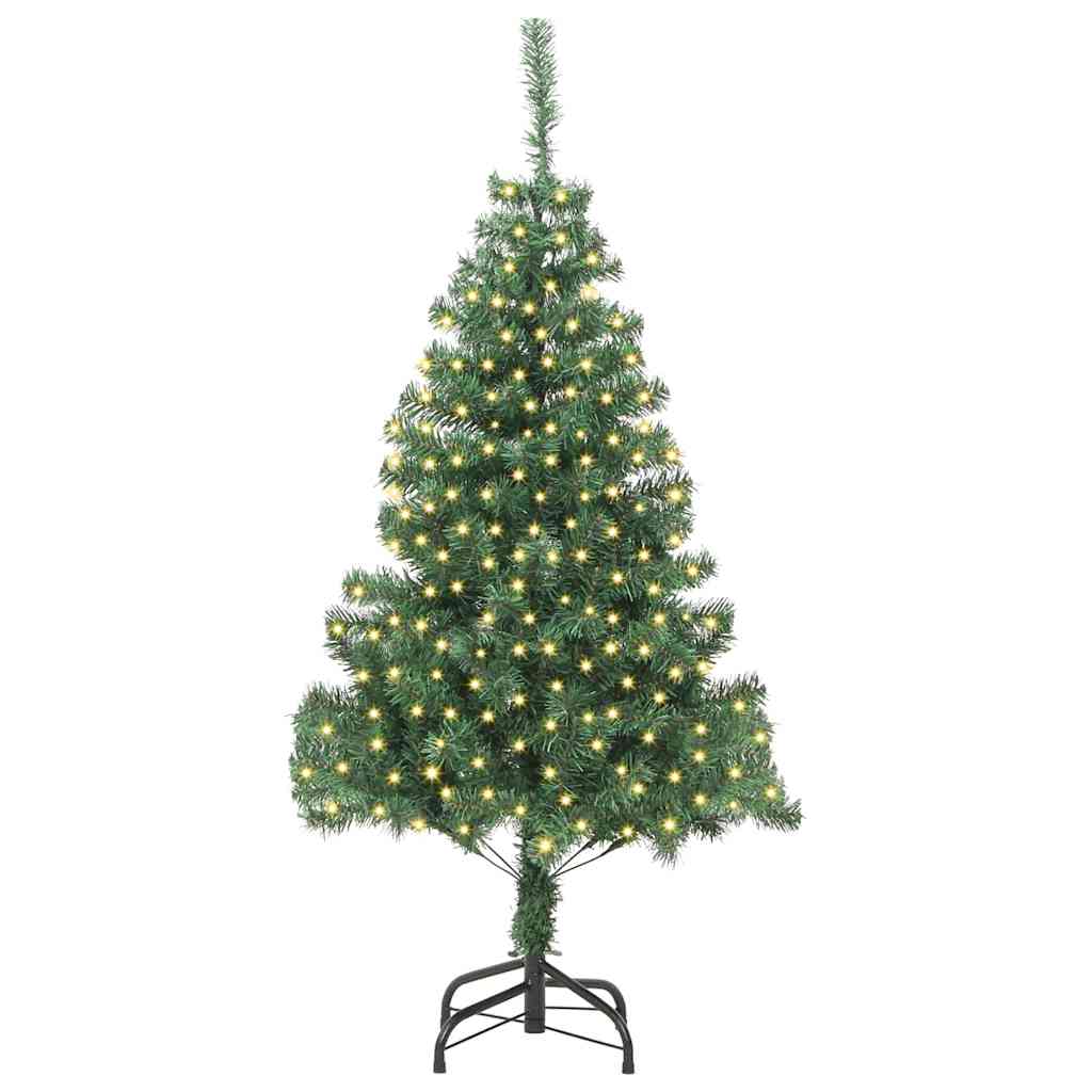 Mű karácsonyfa led -es lámpákkal zöld 180 x 40 cm pvc