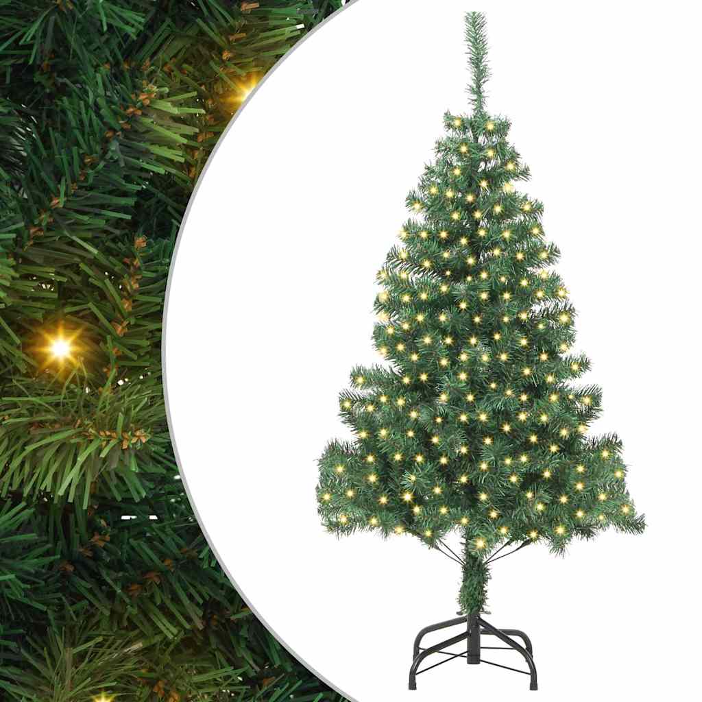 Mű karácsonyfa led -es lámpákkal zöld 180 x 40 cm pvc