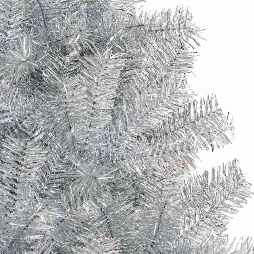Mű karácsonyfák led -es lámpákkal ezüst 180 cm pet
