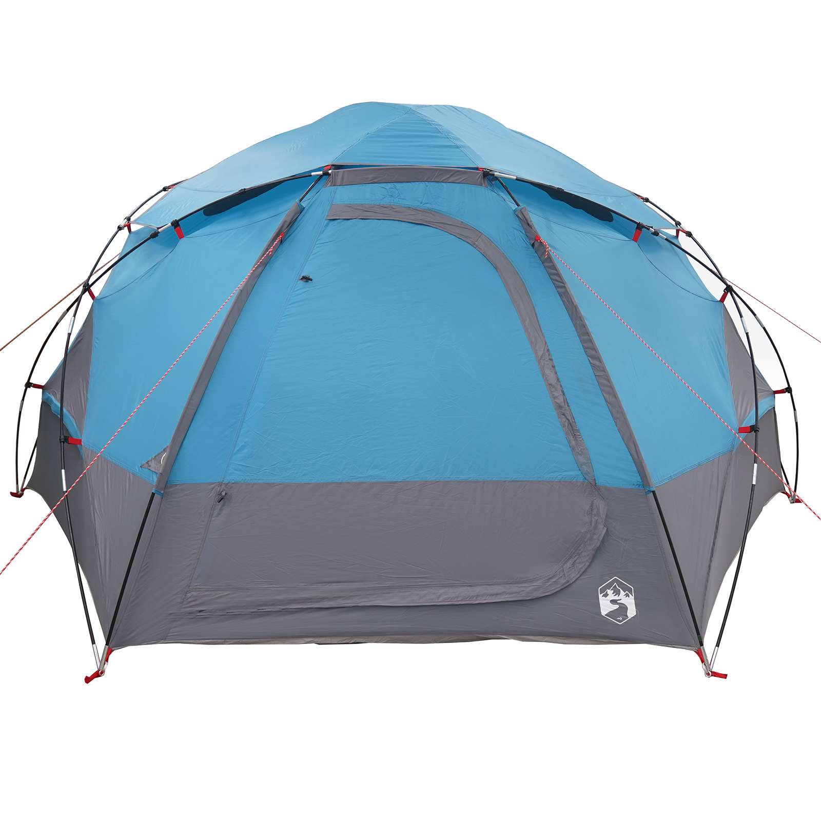 Kupola sátor levehető esővédővel kék 4 személyes