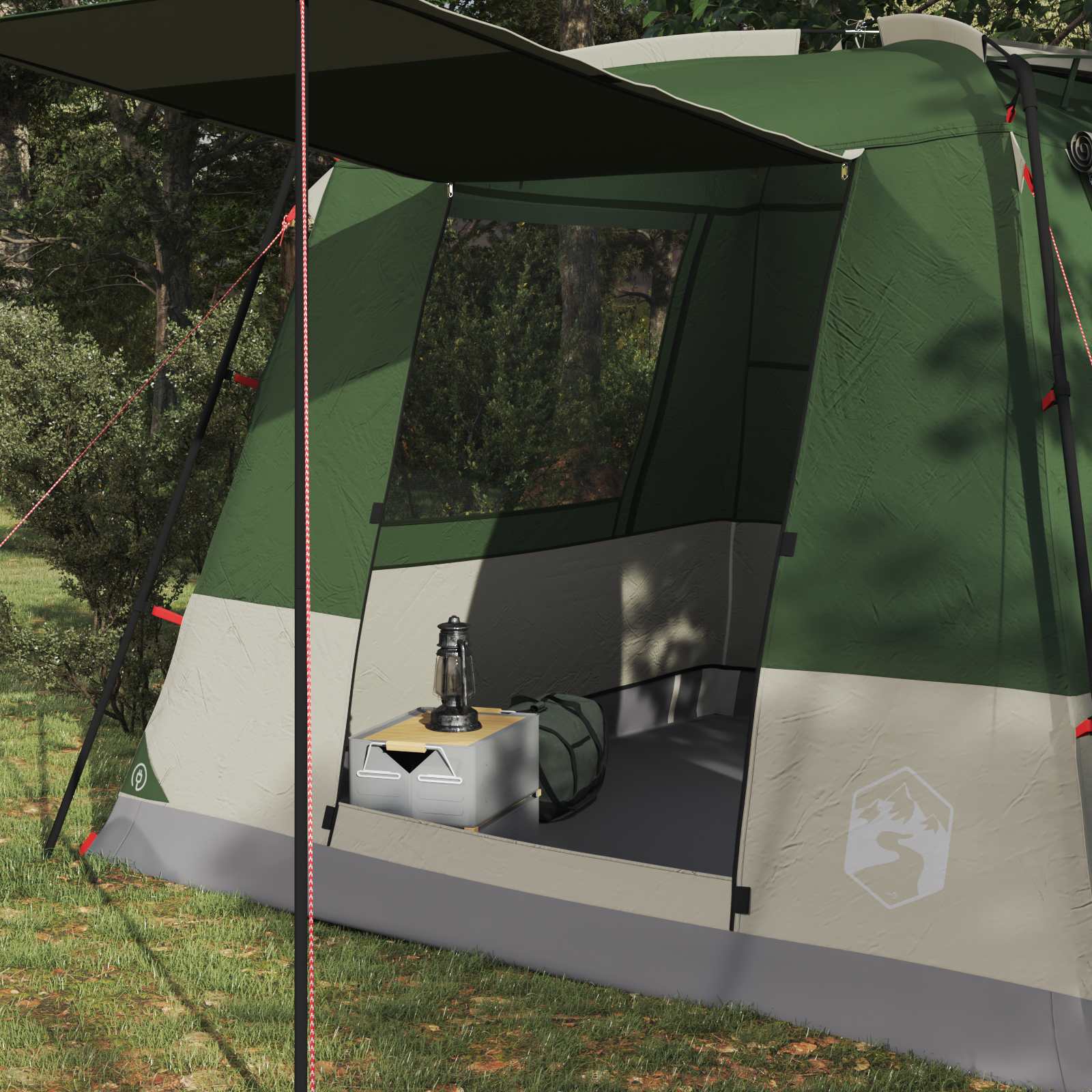 Wc sátor zöld 10 személyes 185t poliészter pu bevonattal