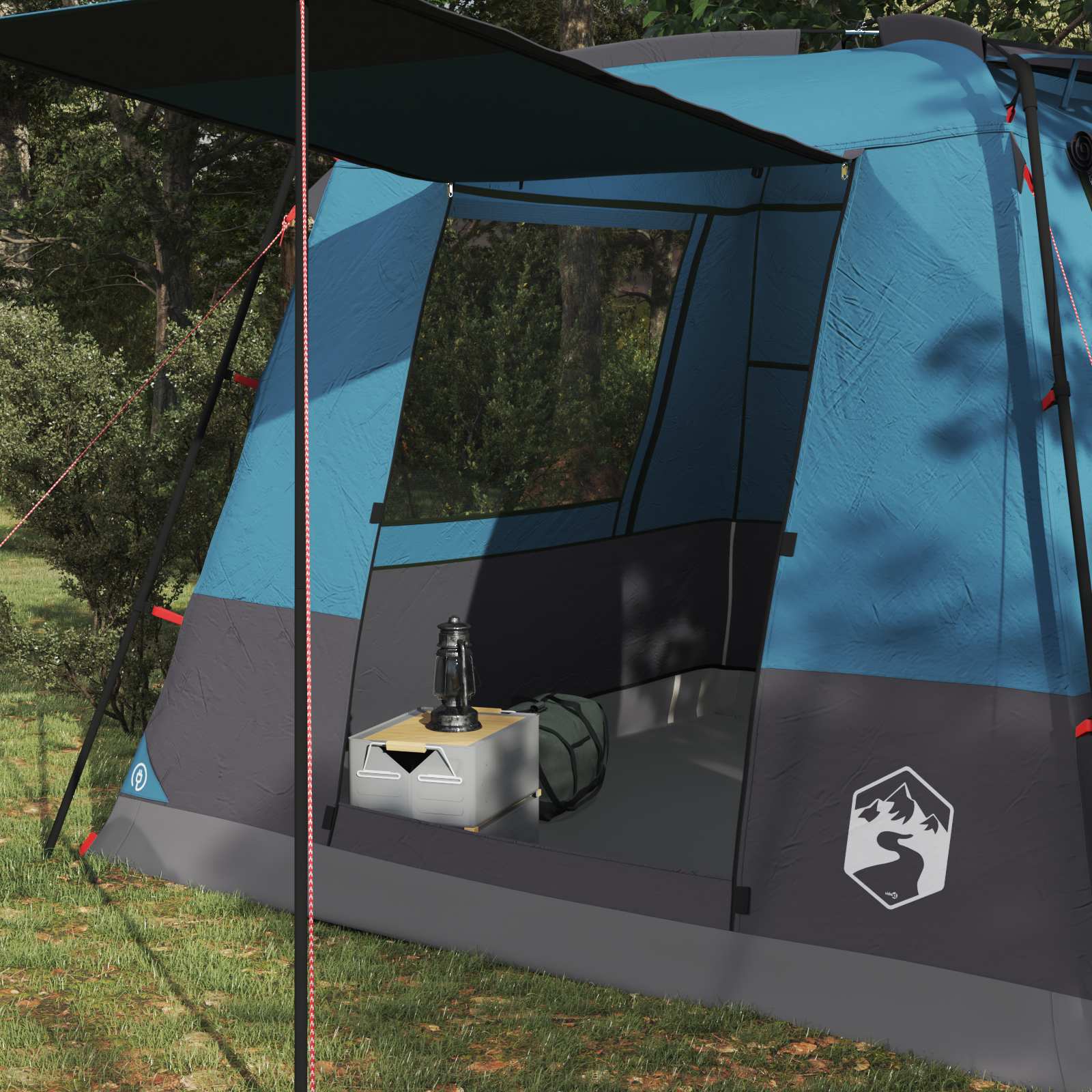 Wc sátor kék 10 személyes 185t poliészter pu bevonattal