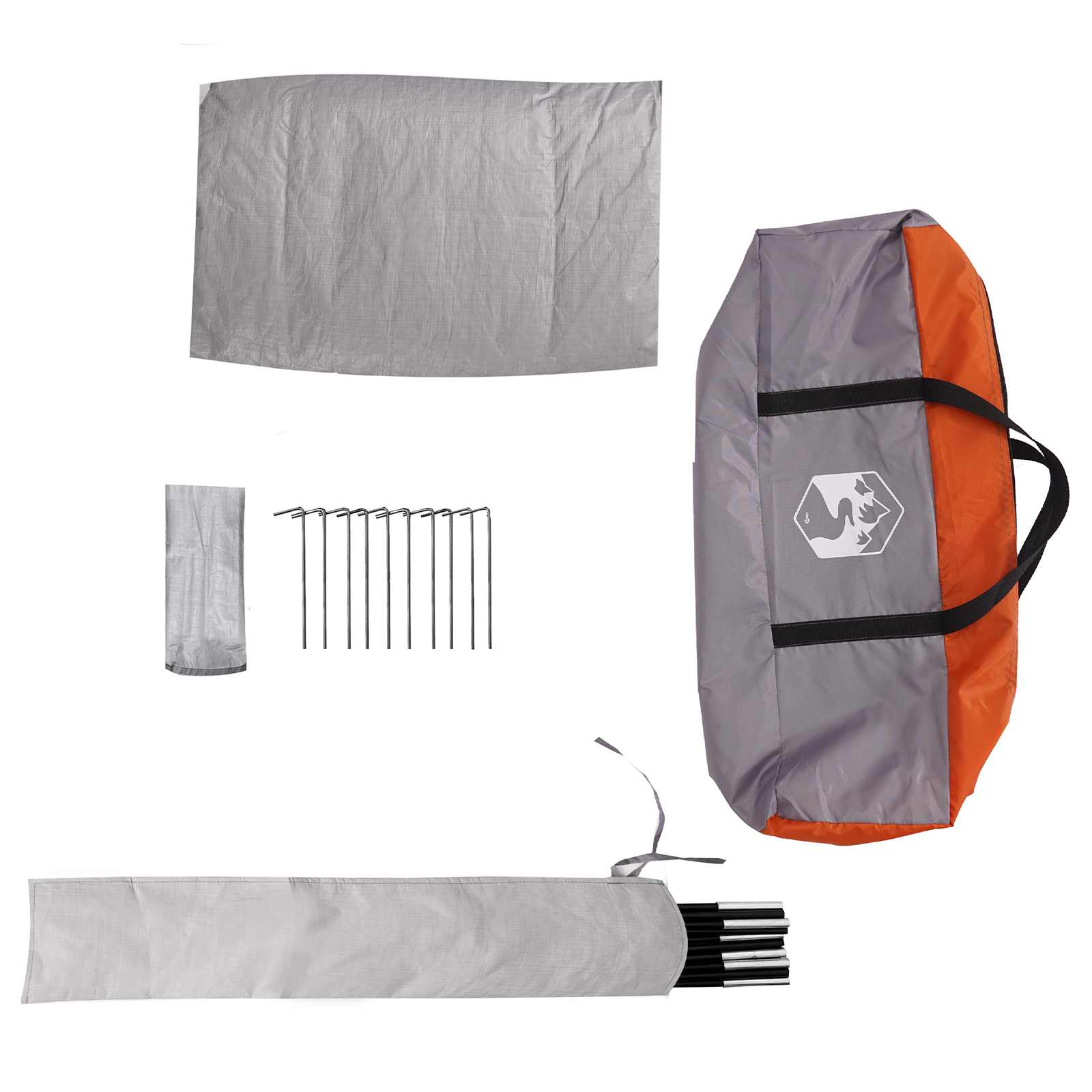 Wc sátor szürke és narancs 10 személyes