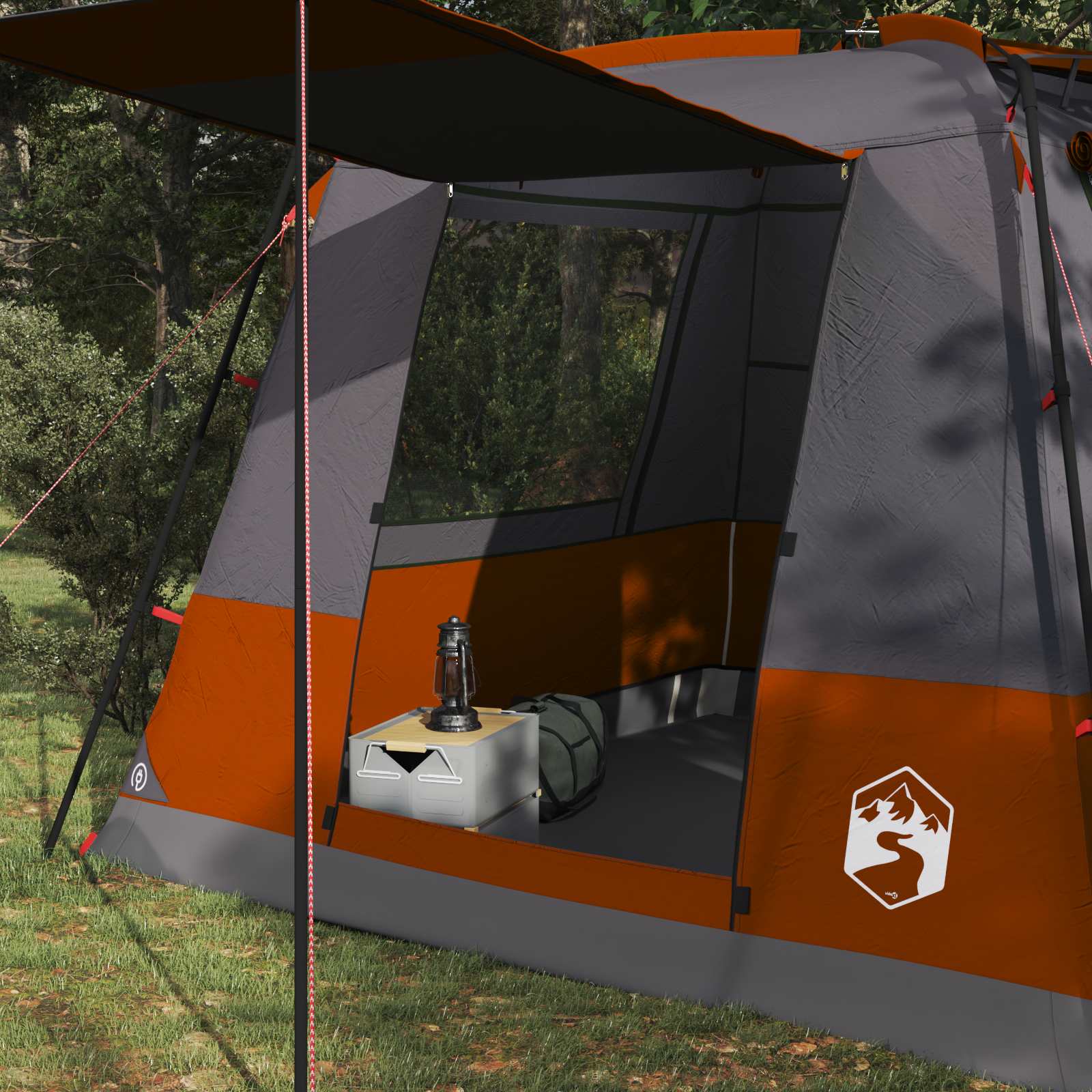 Wc sátor szürke és narancs 10 személyes