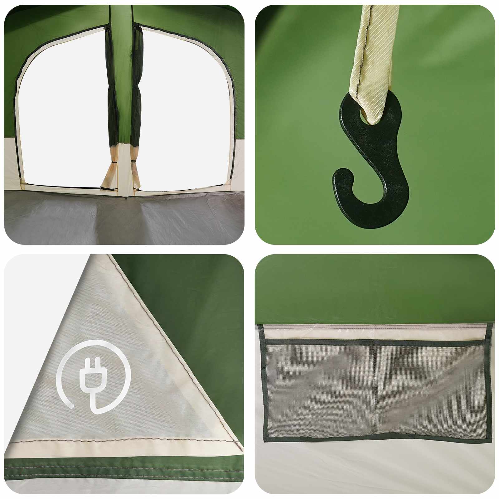 Családi sátor zöld 533 x 312 x 230 cm