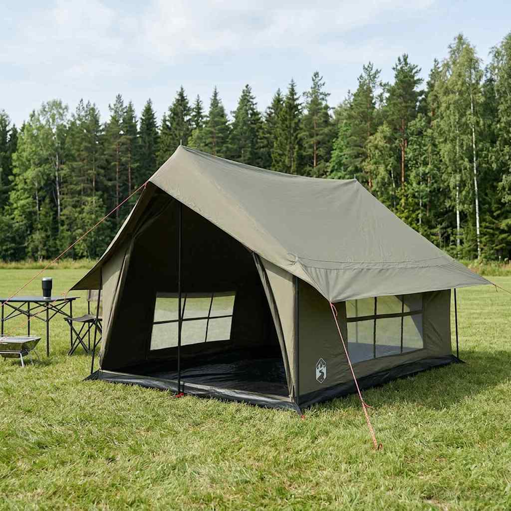 Kabin sátor katonai zöld 340 x 246 x 210 cm poli-pamut