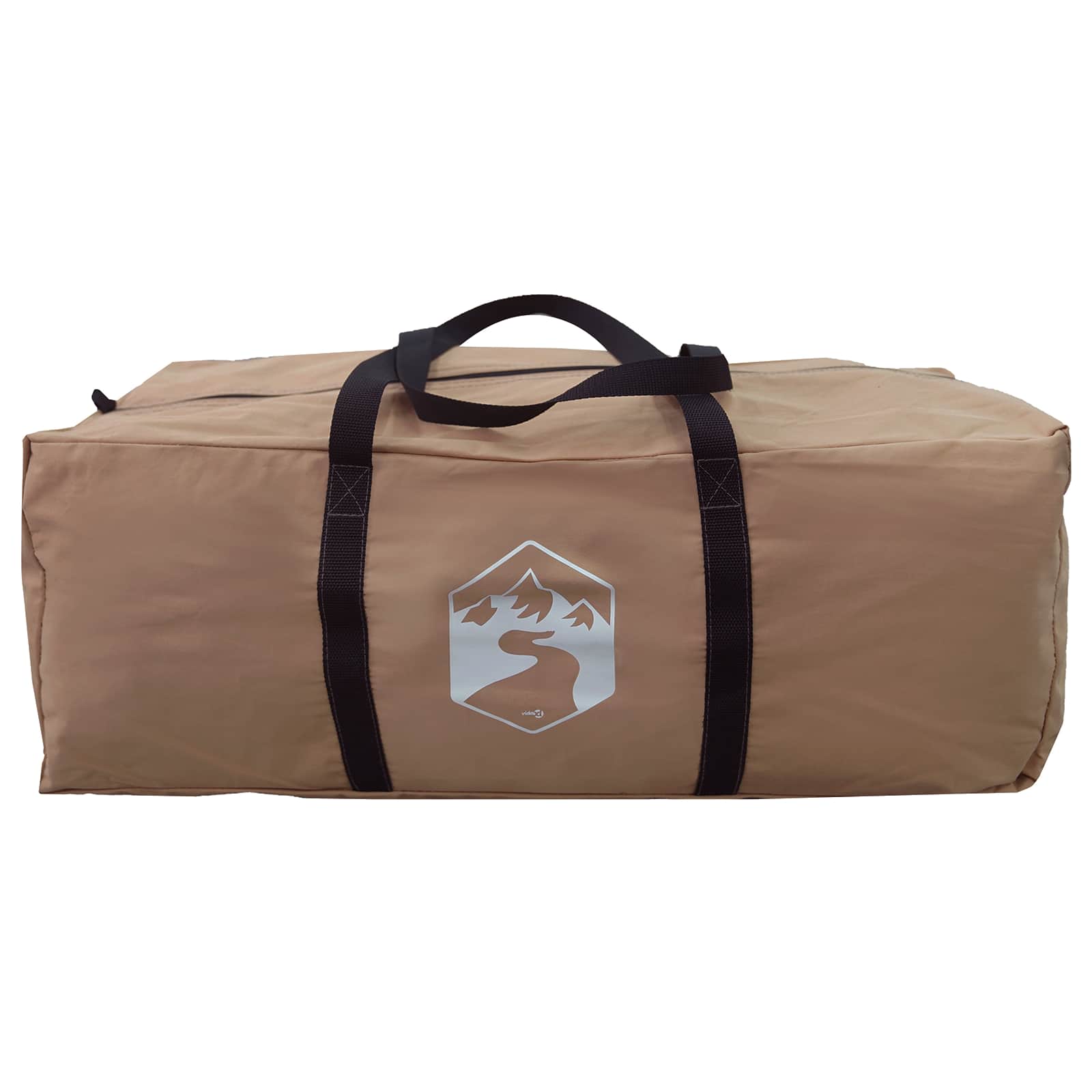 Kabin sátor barna 340 x 246 x 210 cm poli-pamut