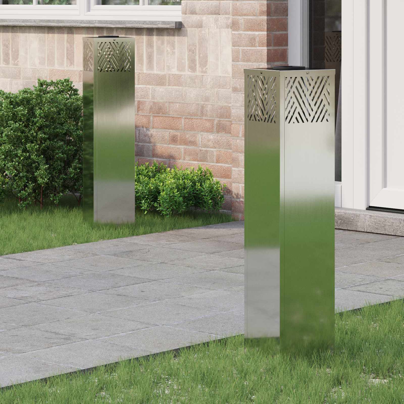 Napelemmel működő led ösvény világítás 2 pcs galvanizált