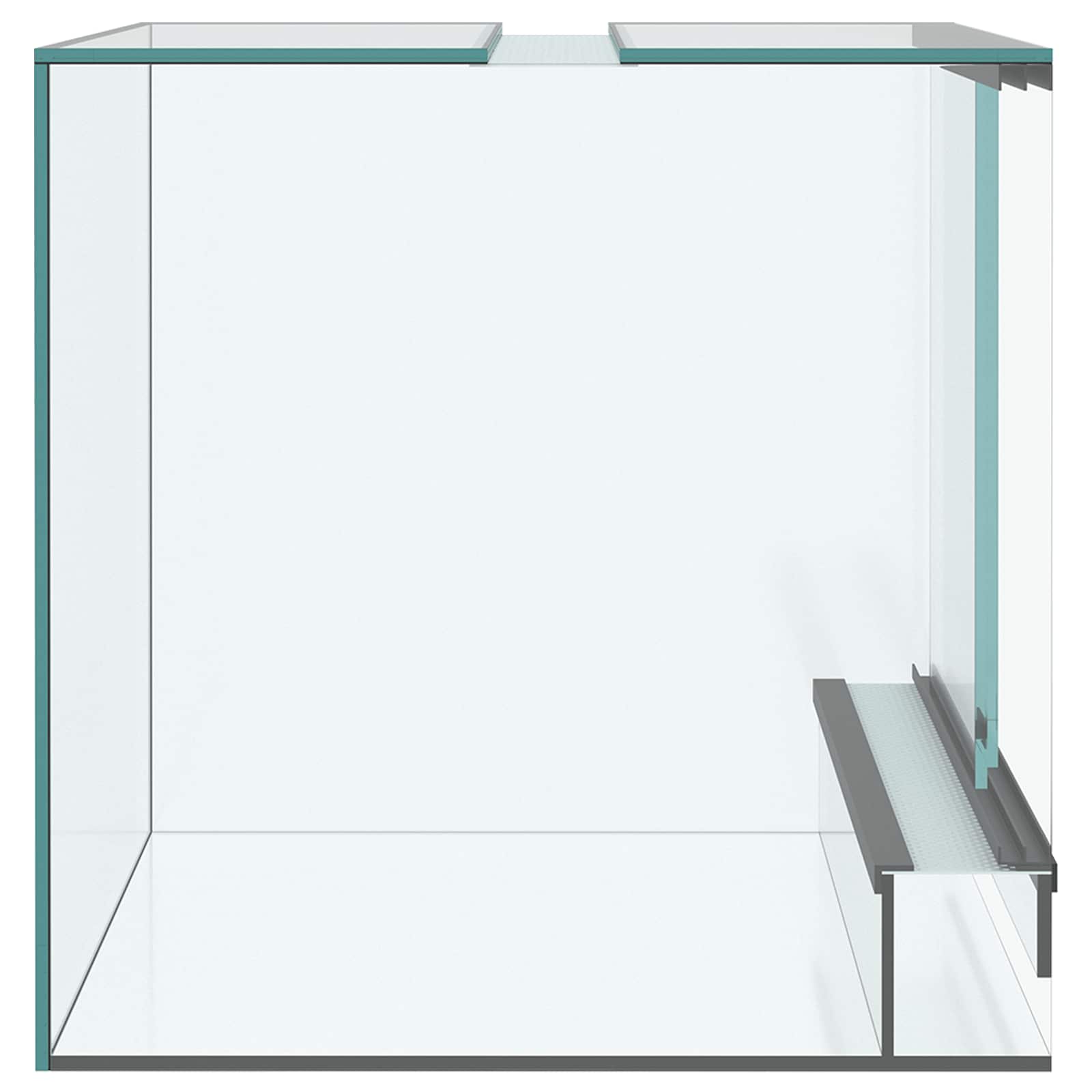 Hüllő és kétéltű élőhelyek tárolóval fehér 30 x 30 x 30 cm üveg