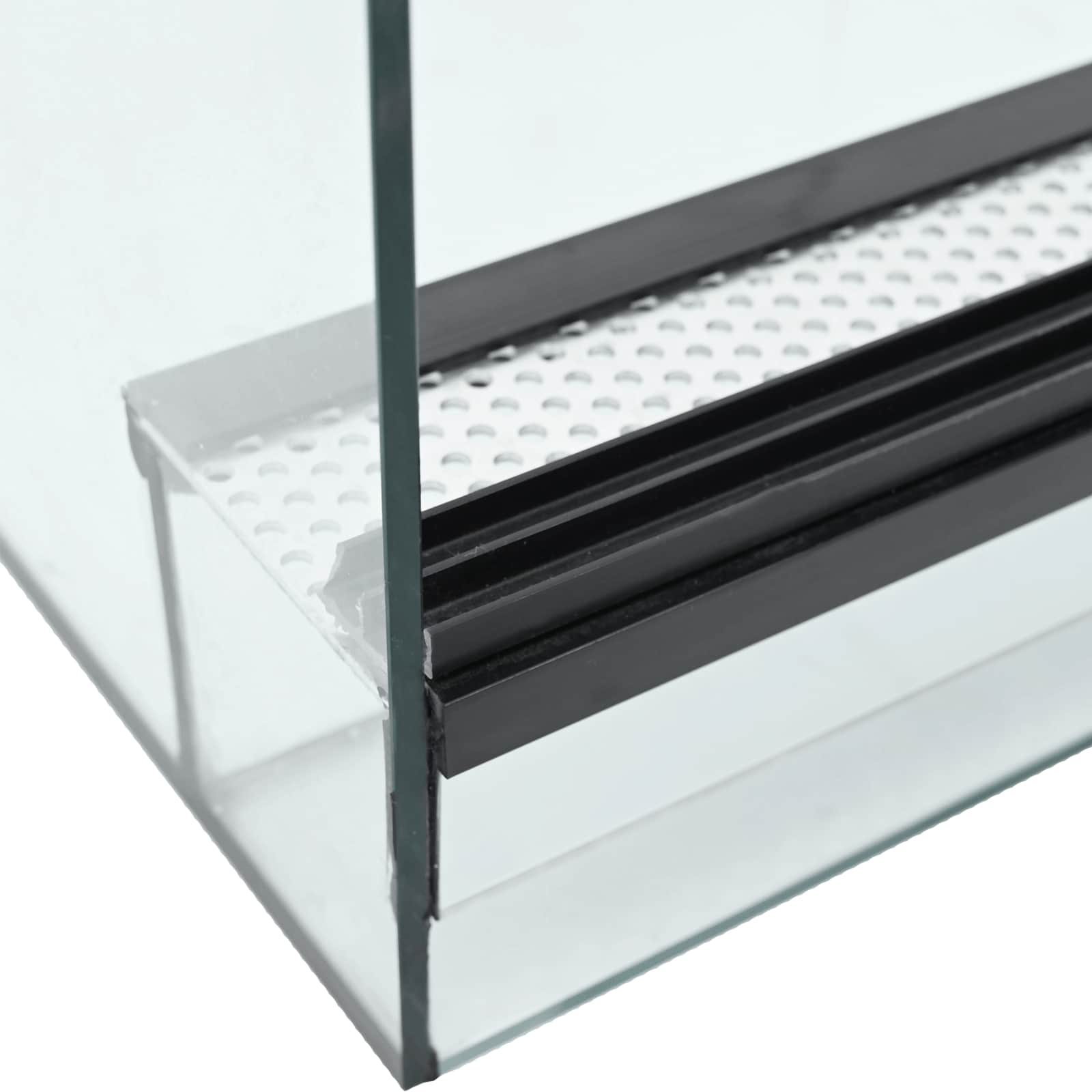 Hüllő és kétéltű élőhelyek tárolóval fehér 50 x 30 x 30 cm üveg