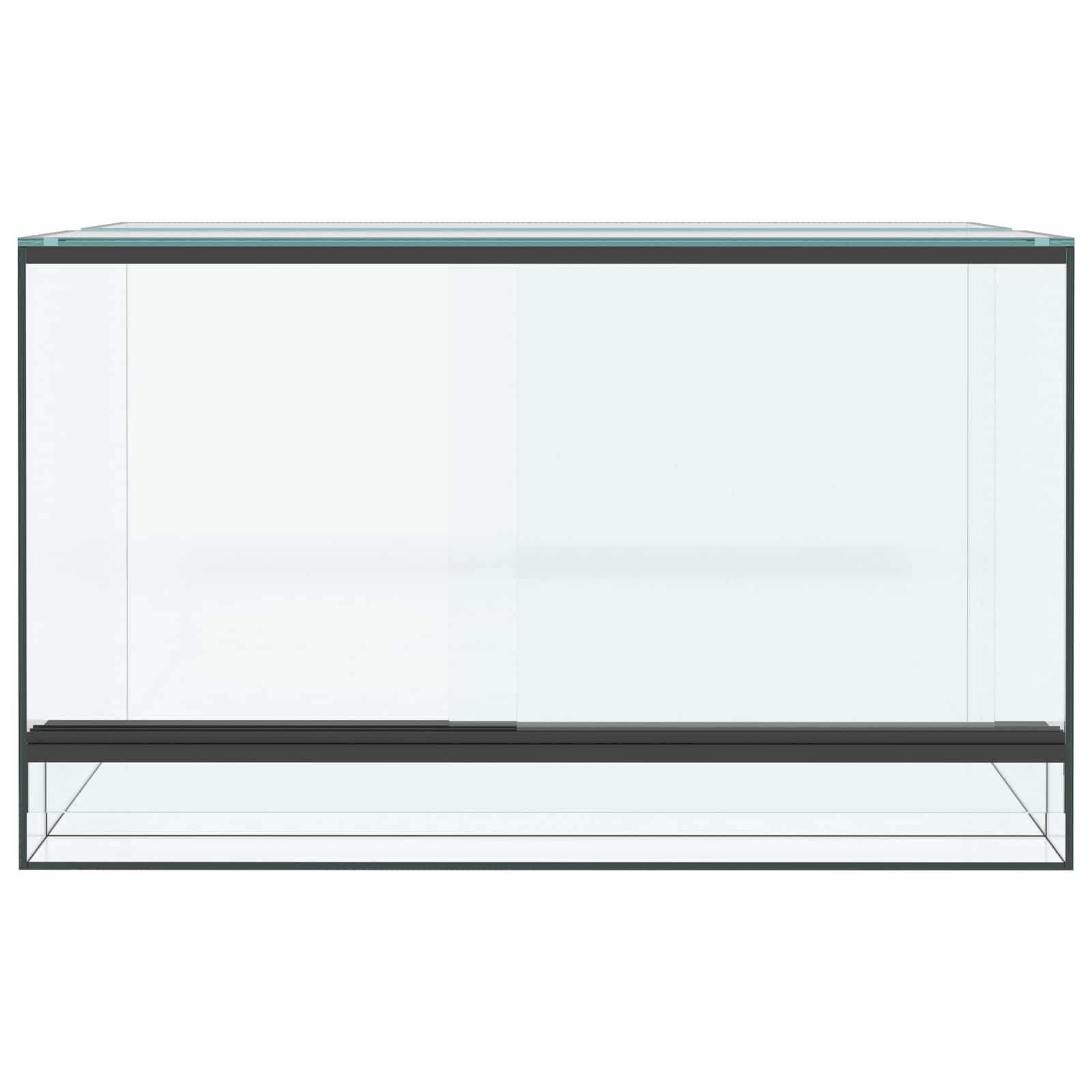 Hüllő és kétéltű élőhelyek tárolóval fehér 50 x 30 x 30 cm üveg