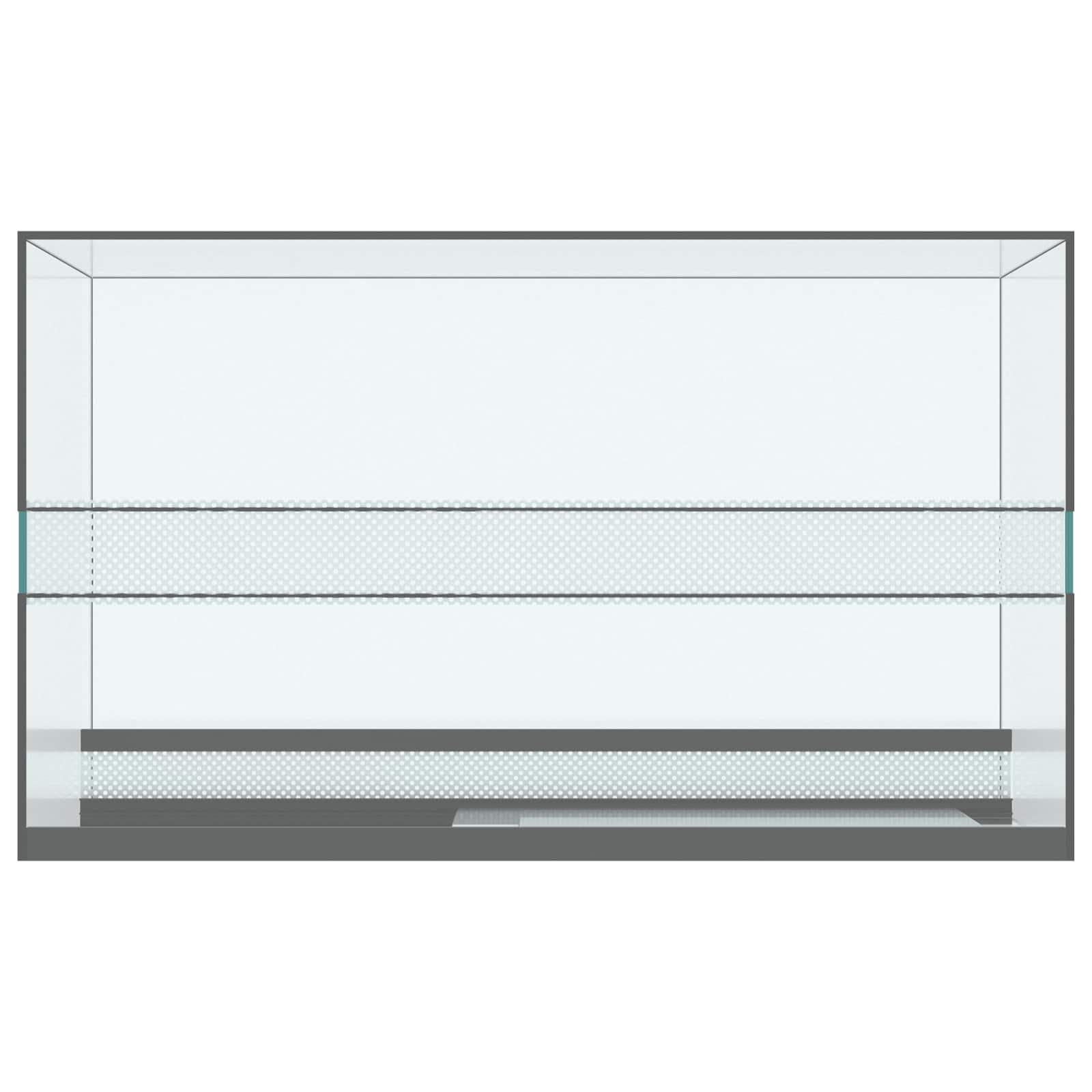 Hüllő és kétéltű élőhelyek tárolóval fehér 50 x 30 x 30 cm üveg