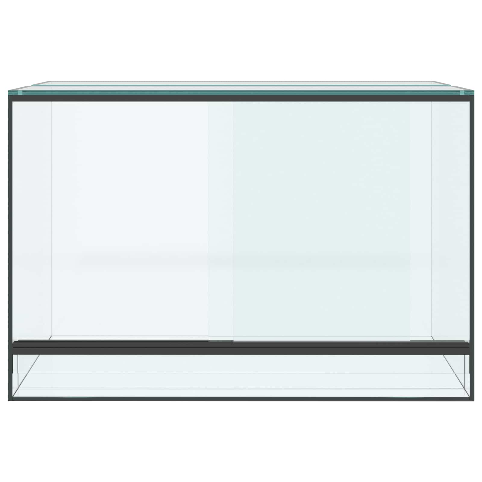 Hüllő és kétéltű élőhelyek tárolóval fehér 60 x 40 x 40 cm üveg