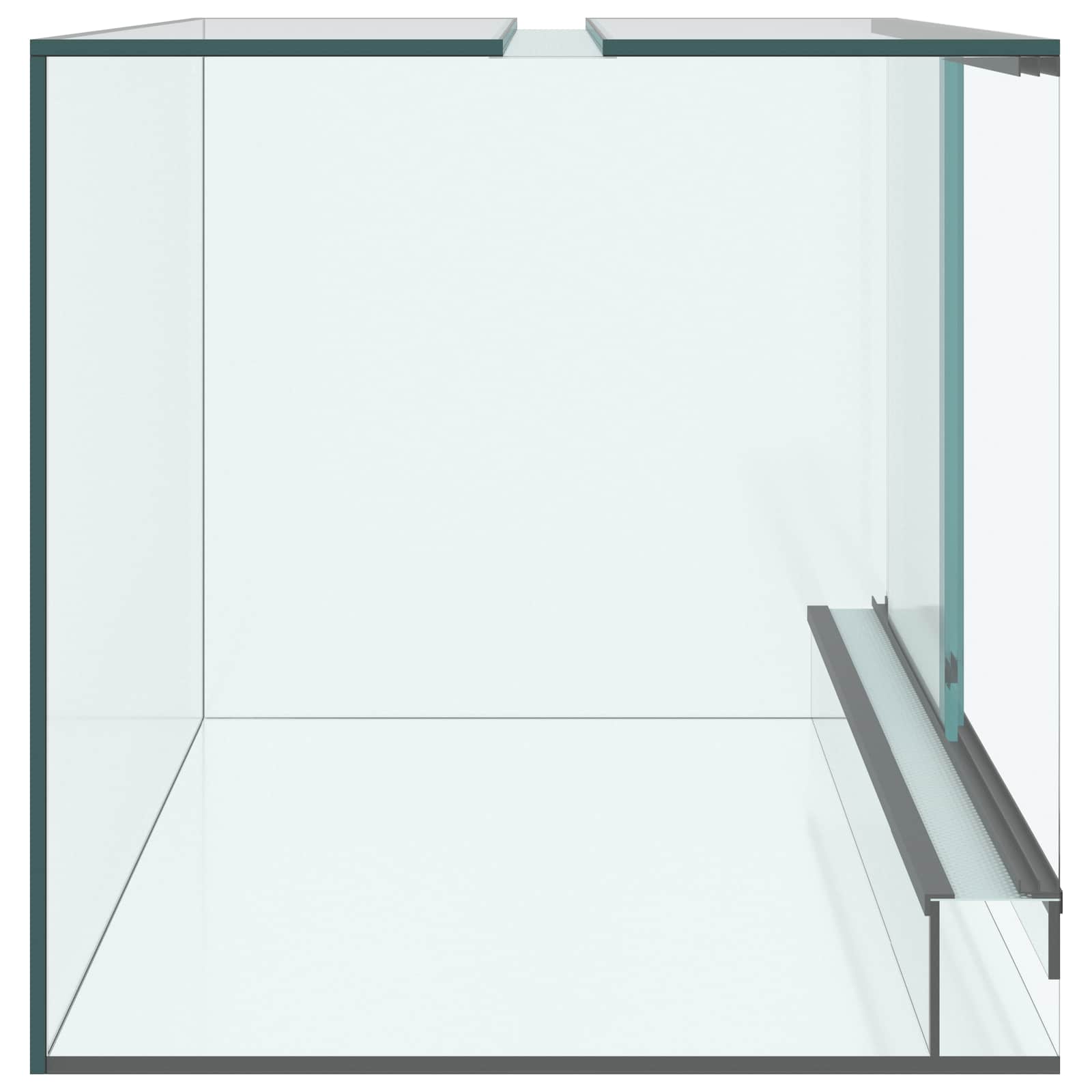 Hüllő és kétéltű élőhelyek tárolóval fehér 60 x 40 x 40 cm üveg